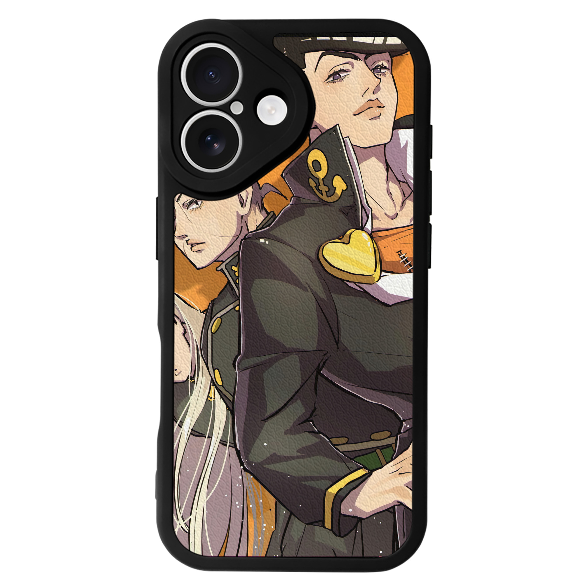 （画像用） ジョジョの奇妙な冒険 JoJo's Bizarre Adventure 【iPhone 16シリーズ対応】シリコンスマホケース（レザー調） 材質：シリコン